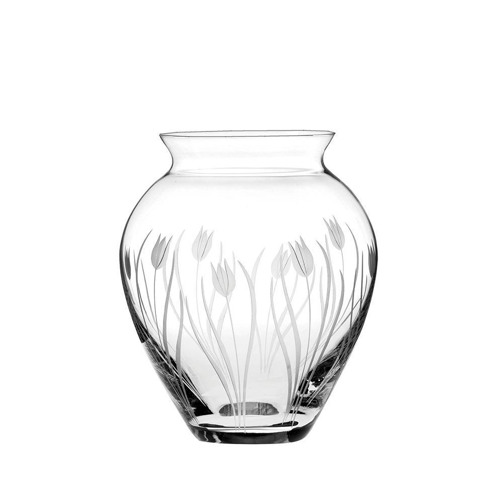 Royal Scot Crystal Wild Tulip Large Posy Vase 7"-Home & Garden > Kitchen & Dining > Tableware > Drinkware-Goviers