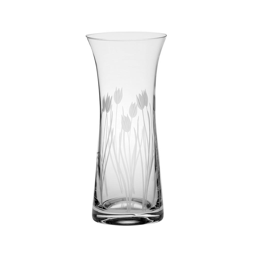 Royal Scot Crystal Wild Tulip Lily Vase 9"-Home & Garden > Kitchen & Dining > Tableware > Drinkware-Goviers