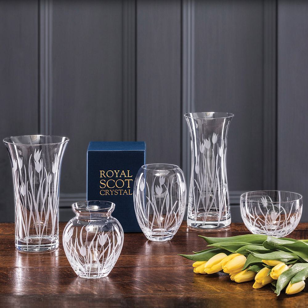 Royal Scot Crystal Wild Tulip Small Posy Vase 5"-Home & Garden > Kitchen & Dining > Tableware > Drinkware-Goviers