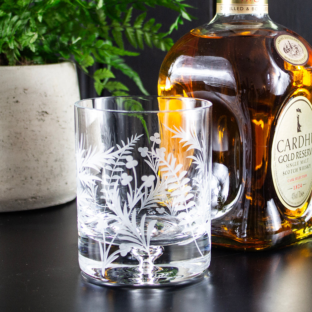 Royal Scot Crystal Woodland Fern Single Large Tumbler-Goviers