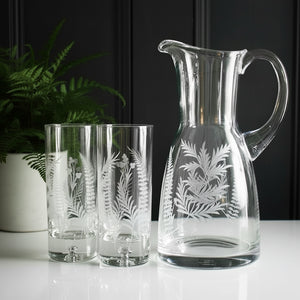 Royal Scot Crystal Woodland Fern Tall Tumblers Set of 2-Goviers