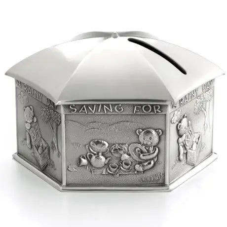 Royal Selangor Teddy Bear's Picnic Rainy Day Coin Box - Gift Boxed-Goviers