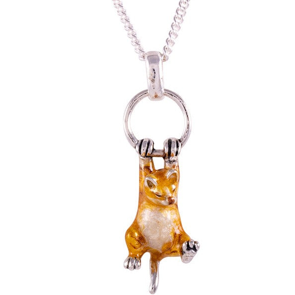 Saturno Cat Pendant with Chain-Jewellery-Goviers