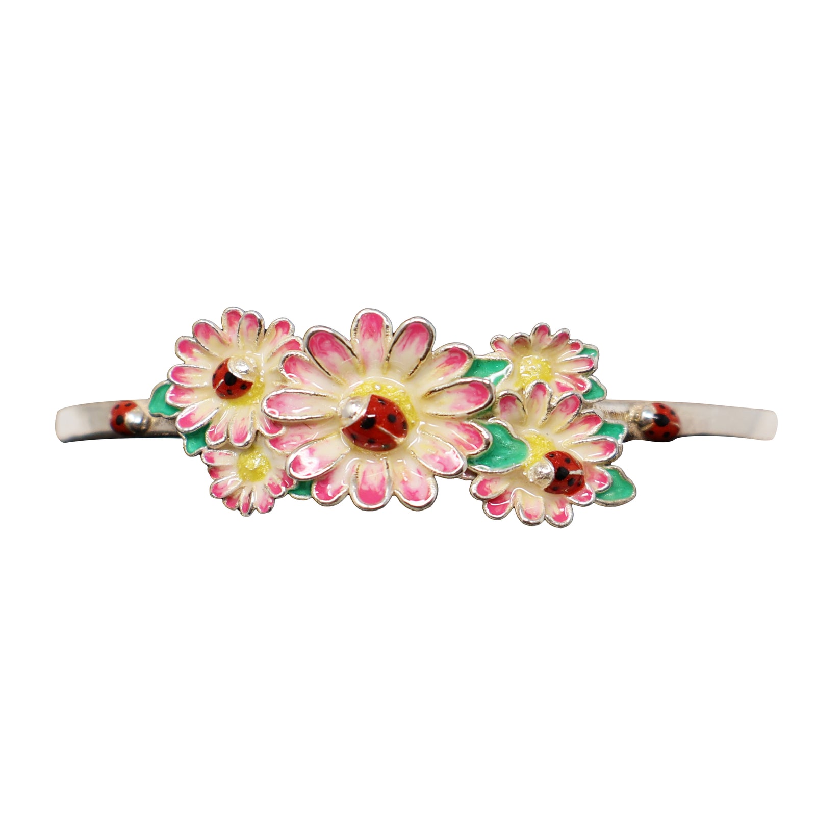 Saturno Daisy & Ladybird Bangle silver-Goviers