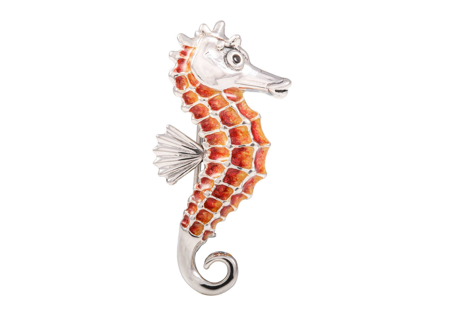 Saturno Seahorse Brooch-Goviers
