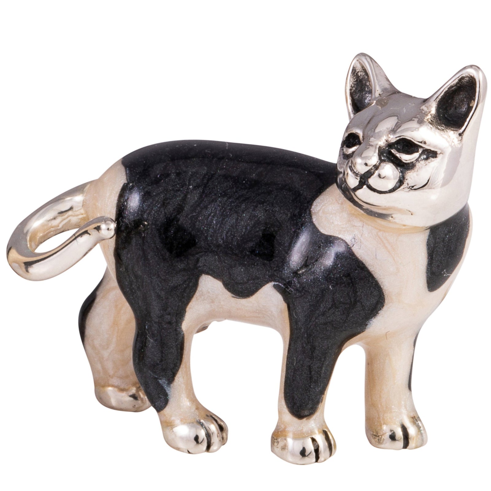 Saturno Silver Black and White Cat Medium-Goviers