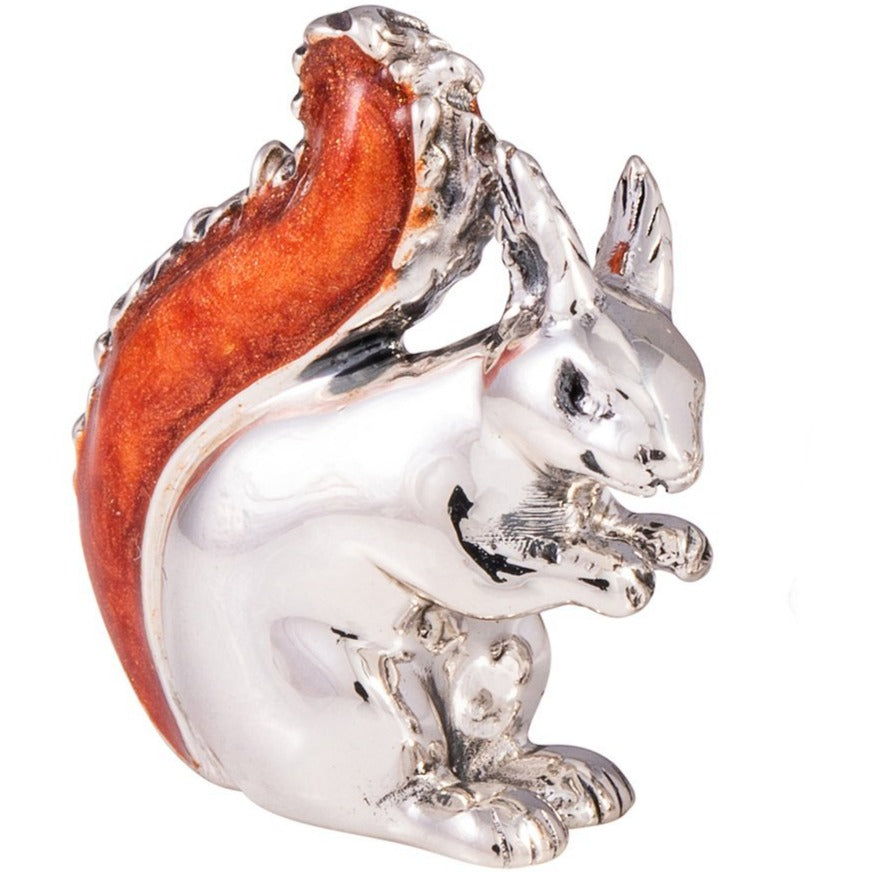 Saturno Squirrel Medium Silver Enamel Tail-Collectables-Goviers