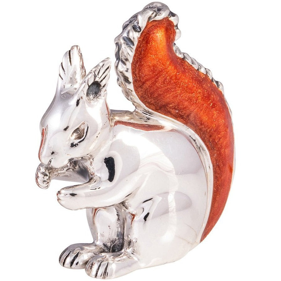 Saturno Squirrel Small Silver Enamel Tail-Collectables-Goviers