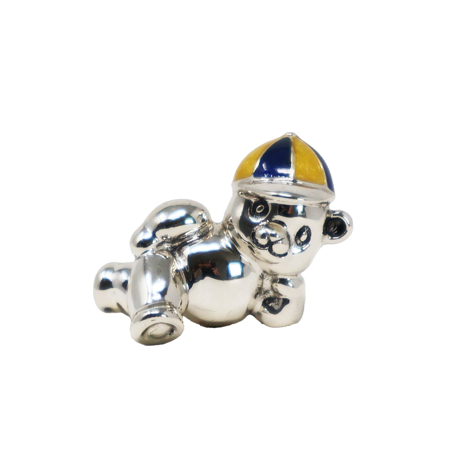 Saturno Teddy Laying on Side, Blue Gold Cap-Goviers