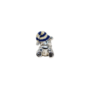 Saturno Teddy Laying on Tummy, Blue White Cap-Goviers