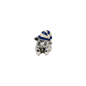 Saturno Teddy Laying on Tummy, Blue White Cap-Goviers