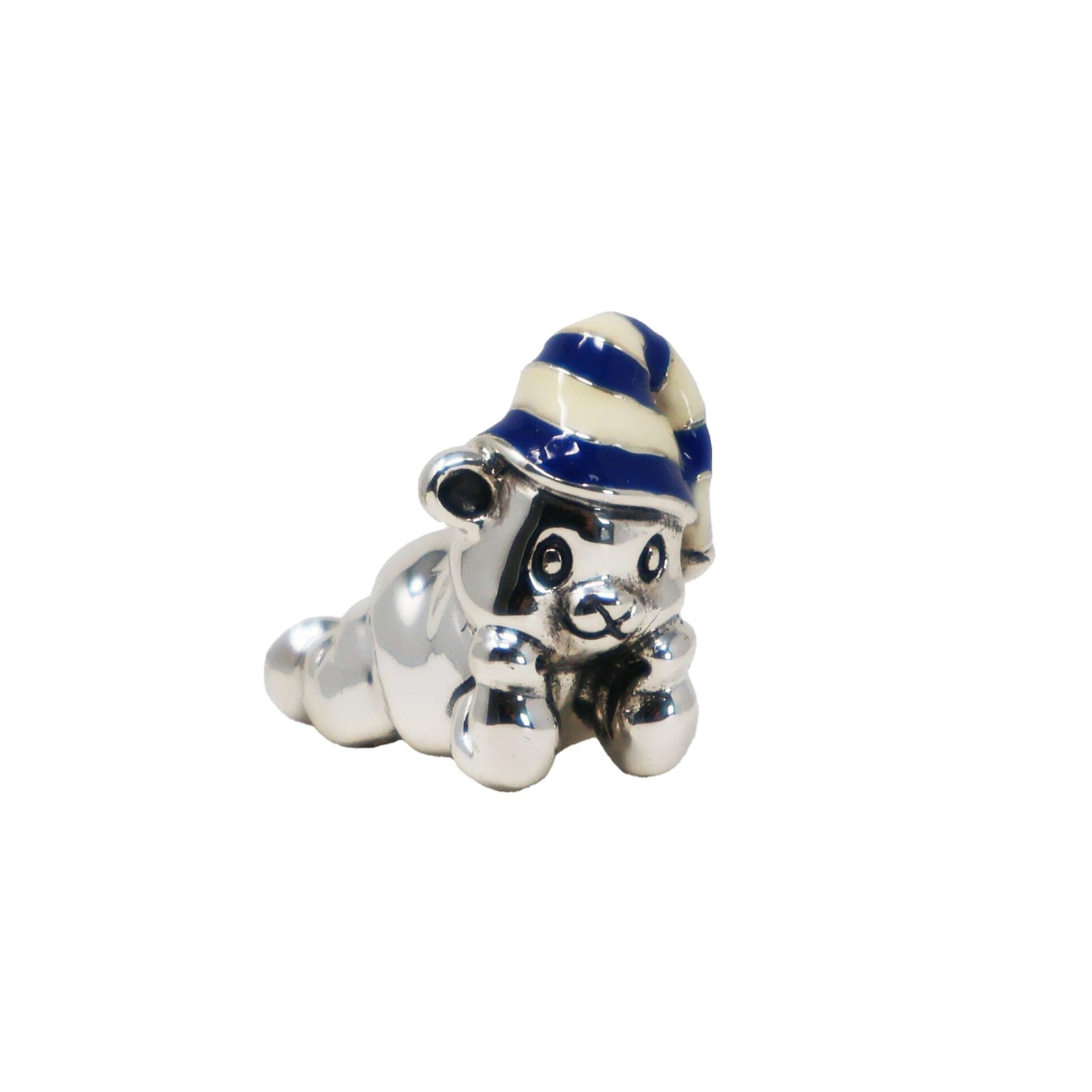 Saturno Teddy Laying on Tummy, Blue White Cap-Goviers