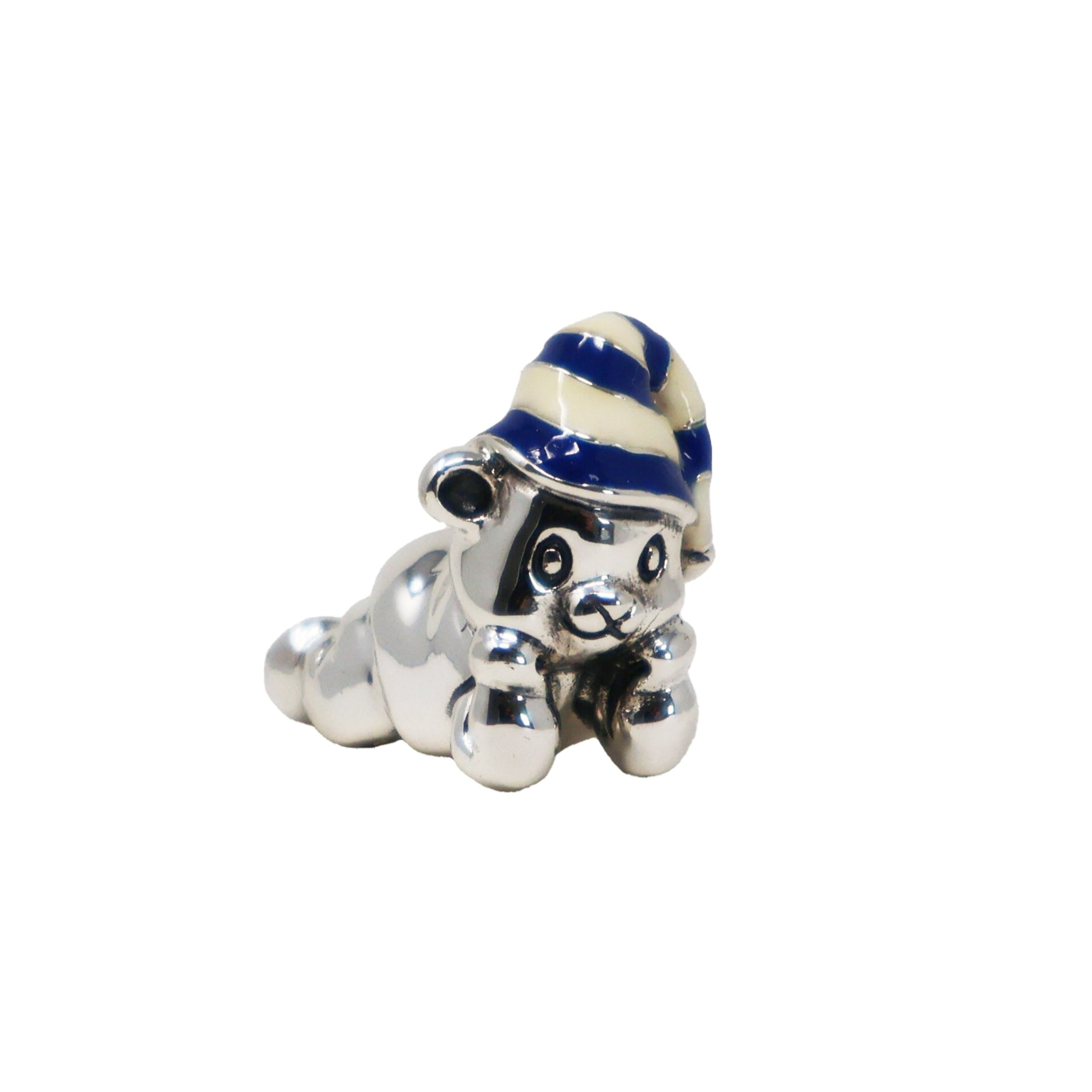 Saturno Teddy Laying on Tummy, Blue White Cap-Goviers