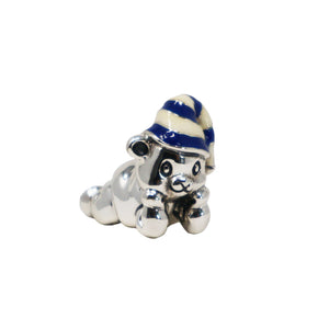 Saturno Teddy Laying on Tummy, Blue White Cap-Goviers
