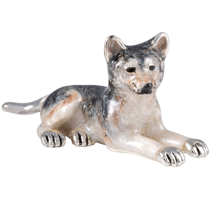 Saturno Wolf Cub Lying-Silver-Goviers