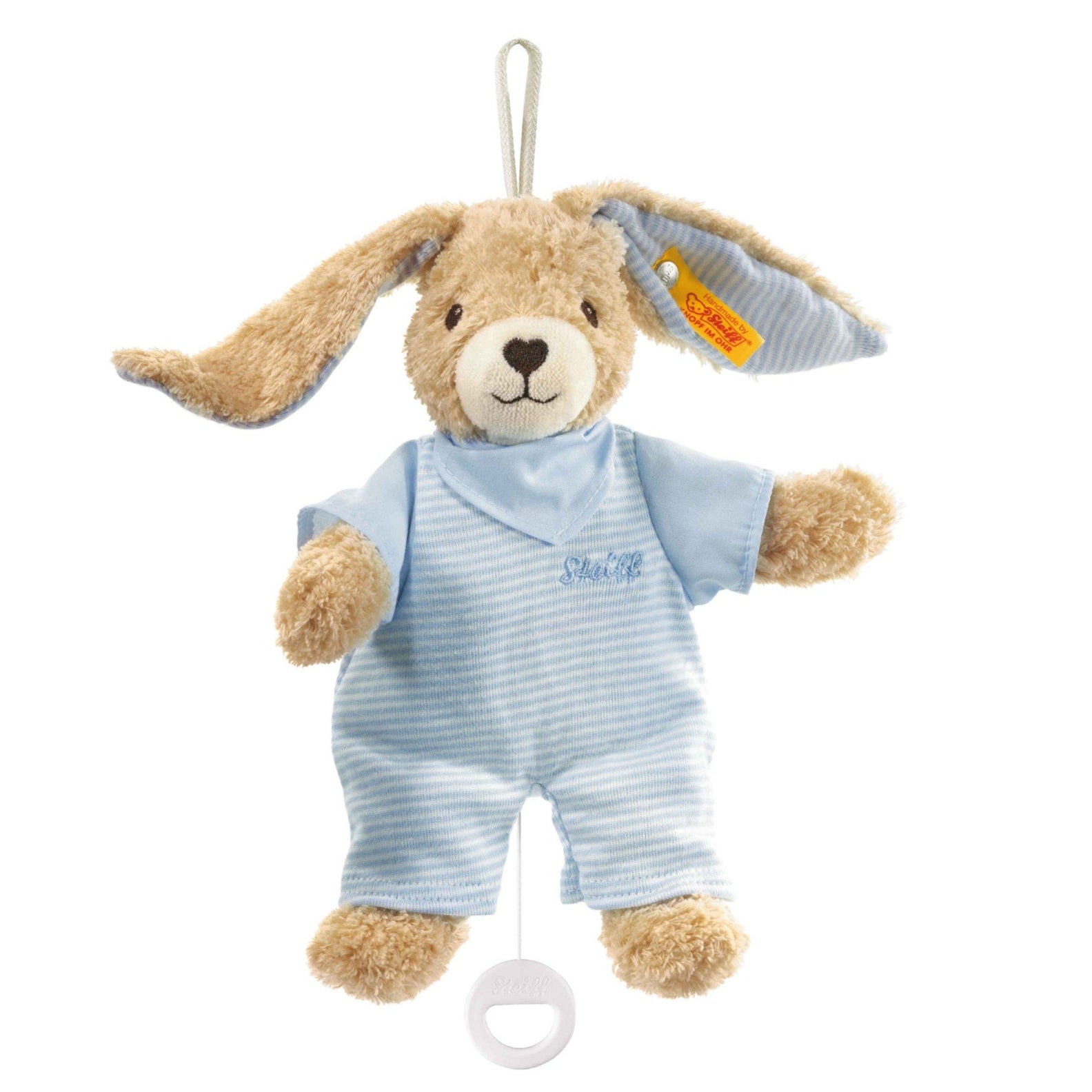 Steiff Hoppel Rabbit Blue Music Box-Collectable Teddy Bears-Goviers
