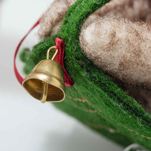 Steiff Mama Teddy Bear With Child On Holly Express-Goviers