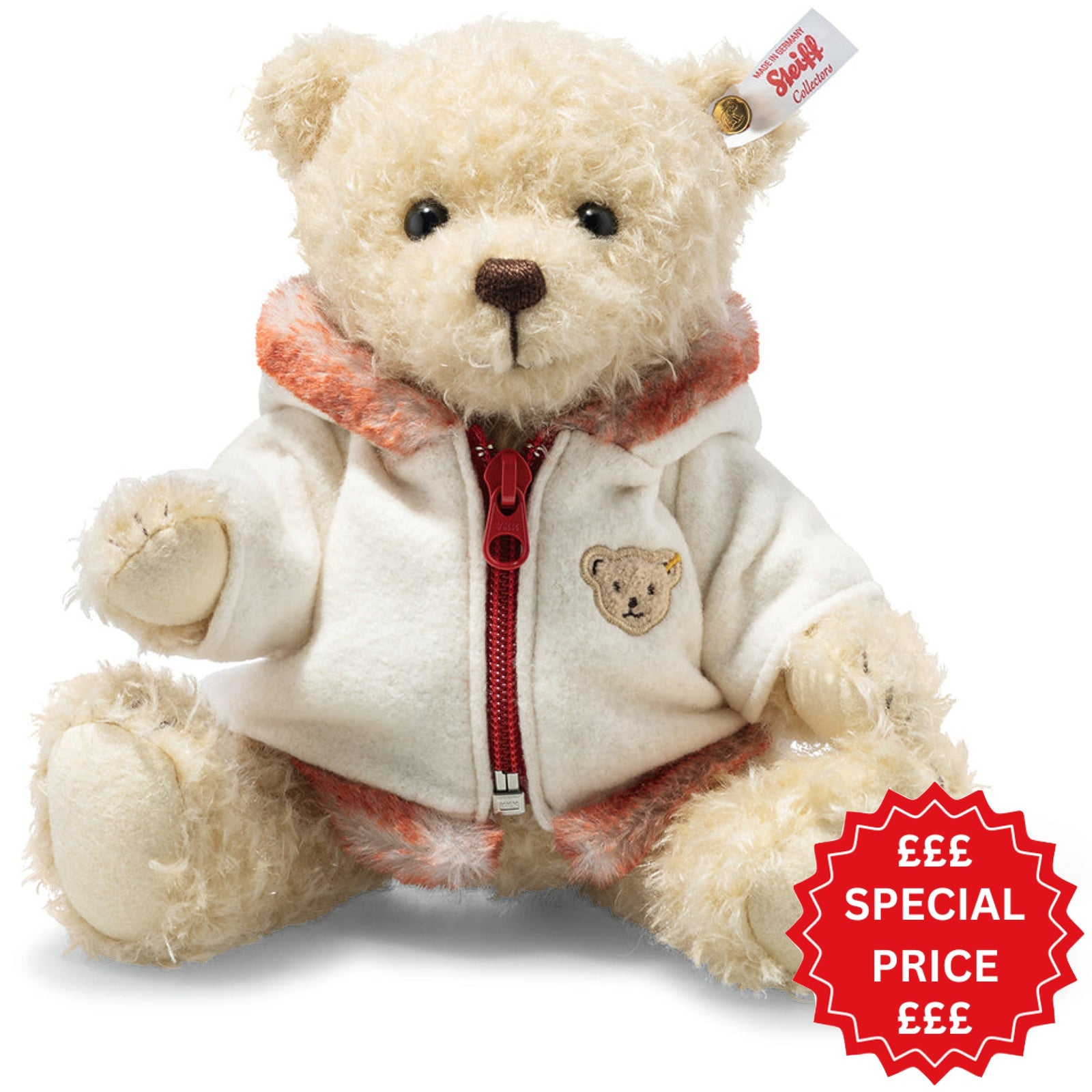 Steiff Mila Teddy Bear with Winter Jacket-Collectable Teddy Bears-Goviers