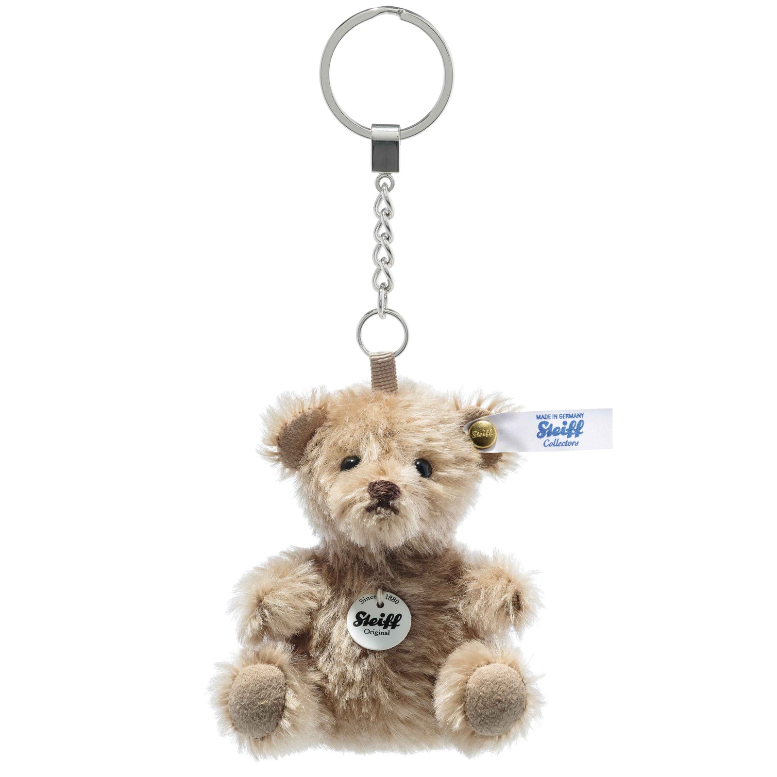 Steiff Mini Teddy Bear Keyring - Cinnamon-Stuffed Animals-Goviers