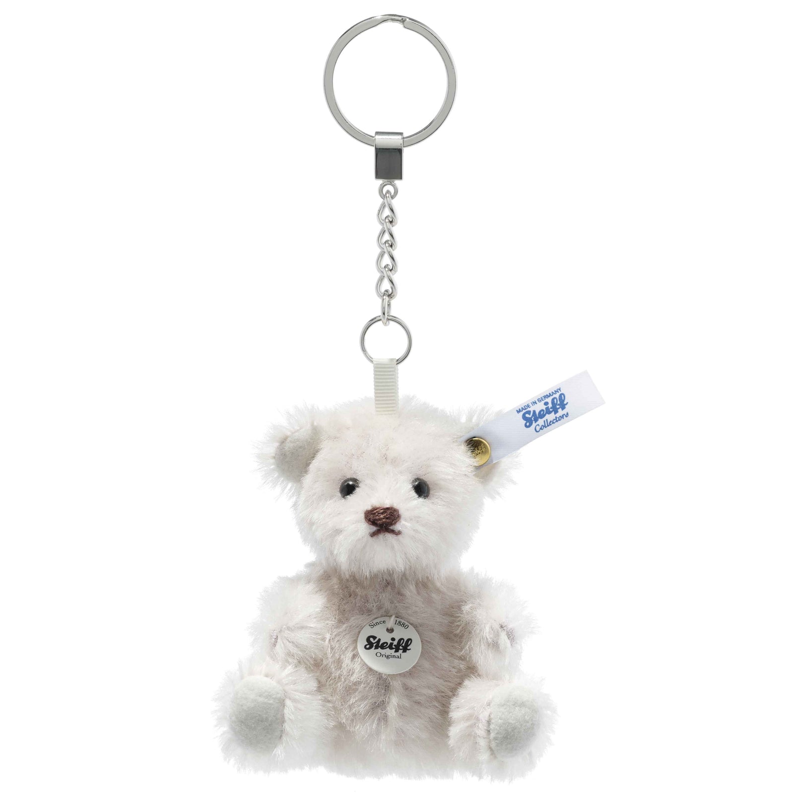 Steiff Mini Teddy Bear Keyring -Grey-Stuffed Animals-Goviers