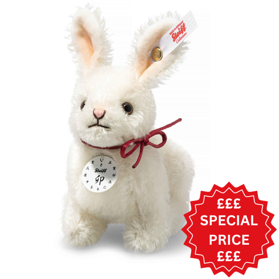 Steiff Rabbit white sitting-Collectables-Goviers