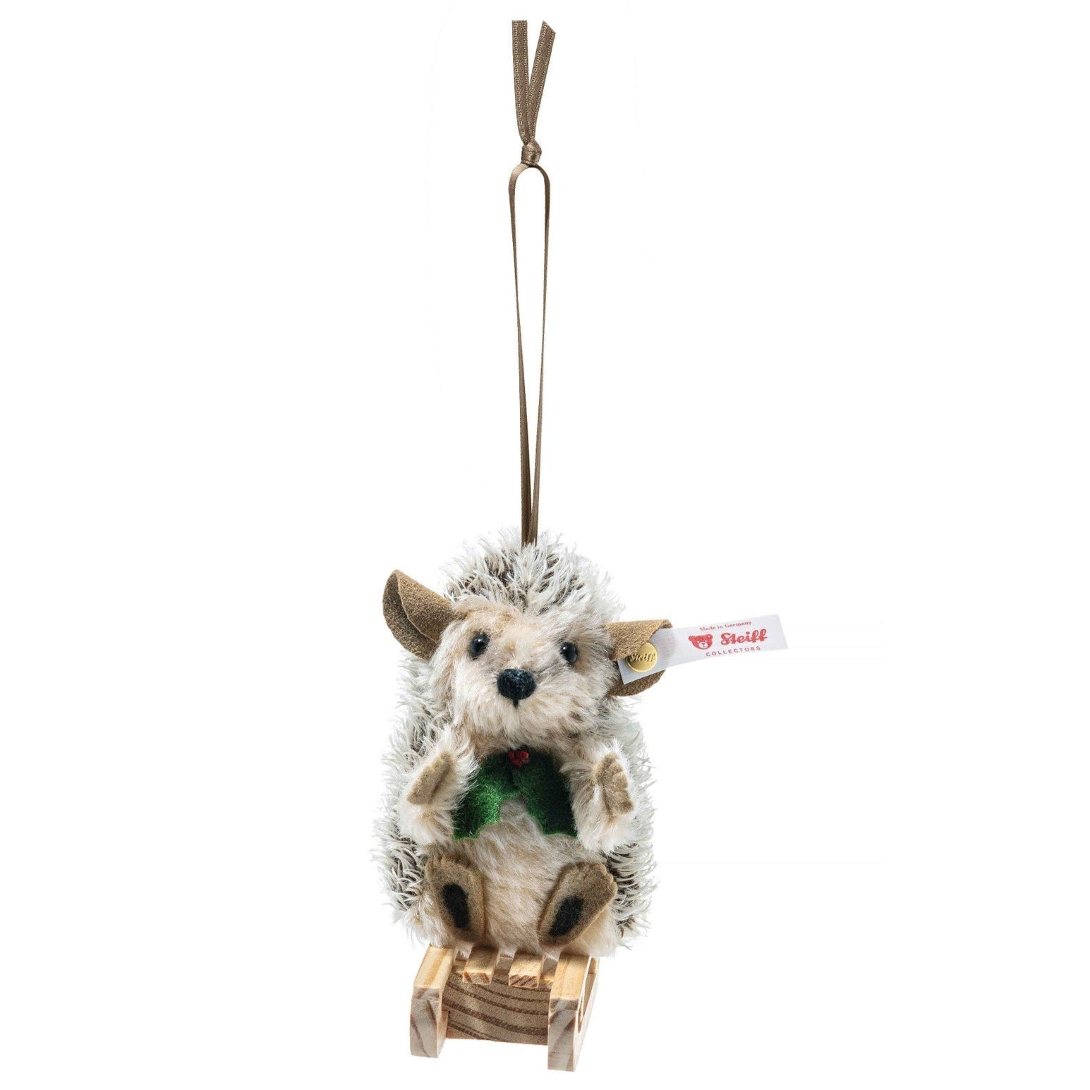 Steiff Sledding Hedgehog Ornament-Goviers
