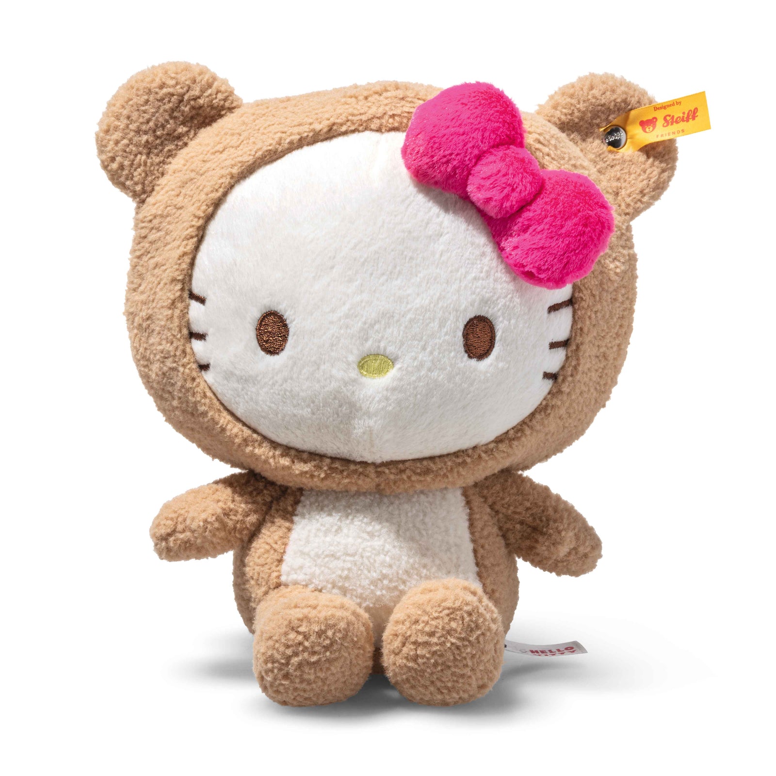 Steiff Soft Cuddly Friends Hello Kitty in a Teddy bear costume-Goviers