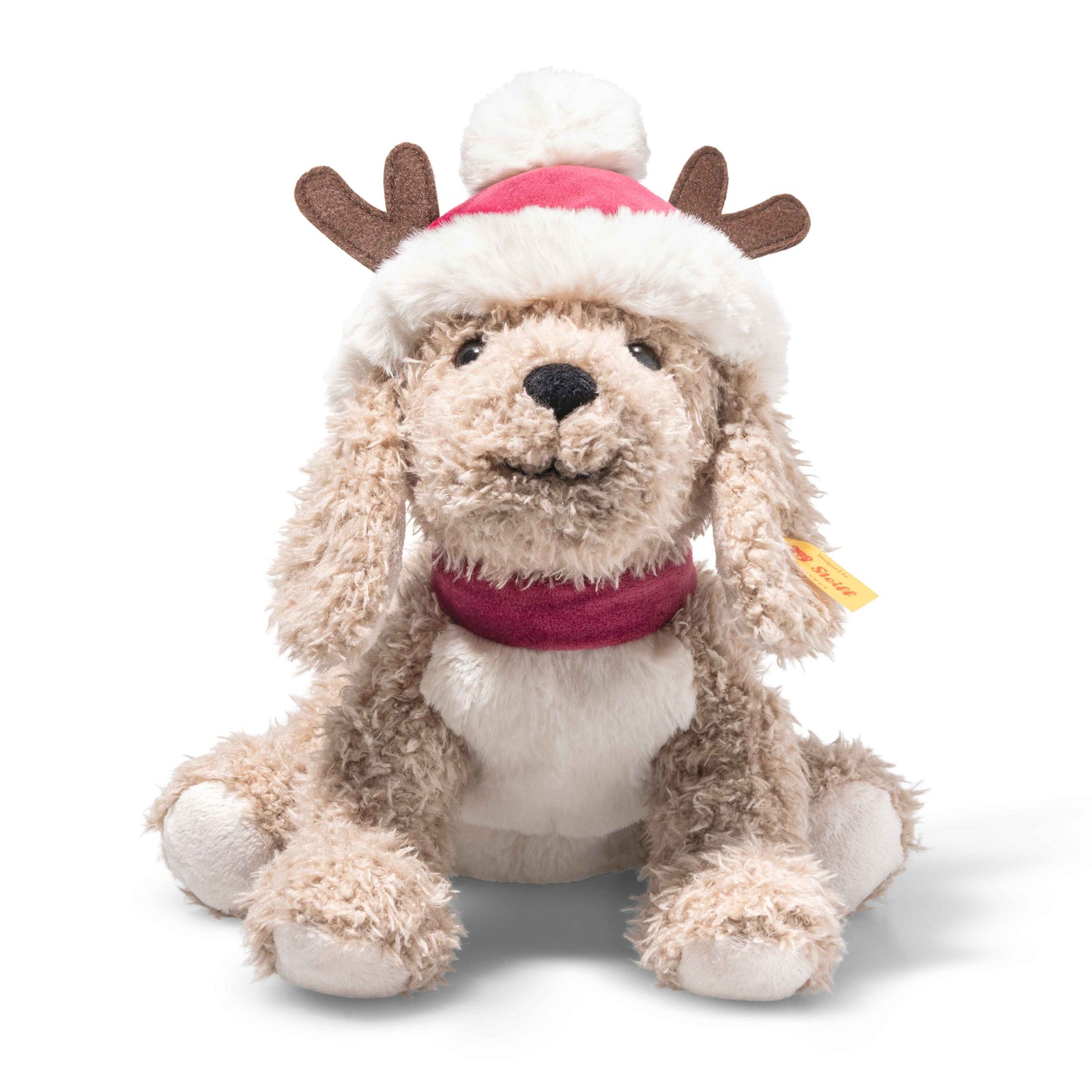 Steiff Soft Cuddly Friends Rudy Dog - Christmas-Goviers
