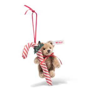 Steiff Teddy Bear With Candy Cane Ornament-Goviers