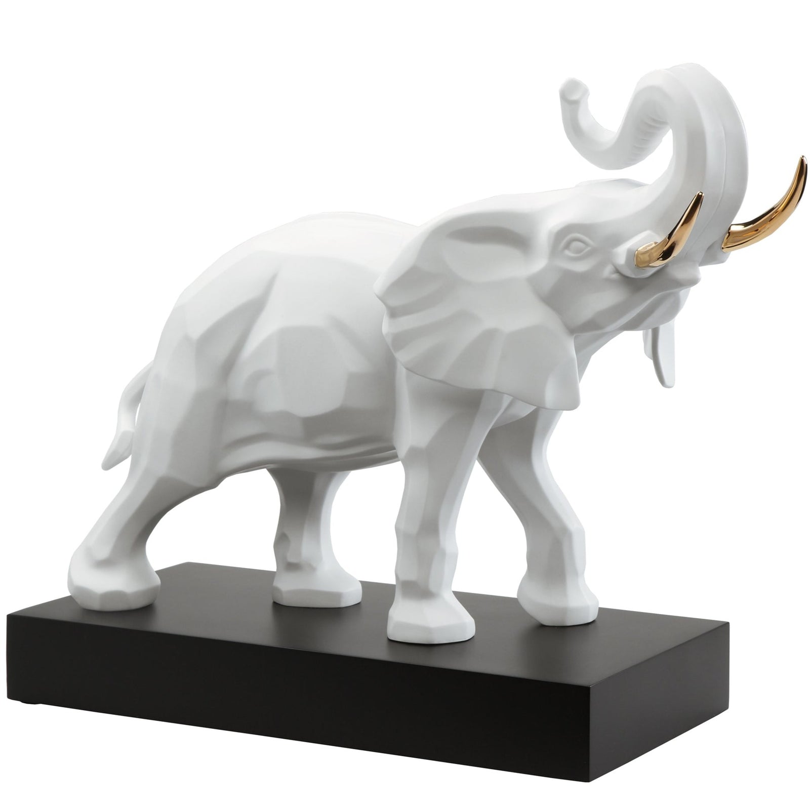 Studio 8 White & Gold Elephant Figurine-Goviers