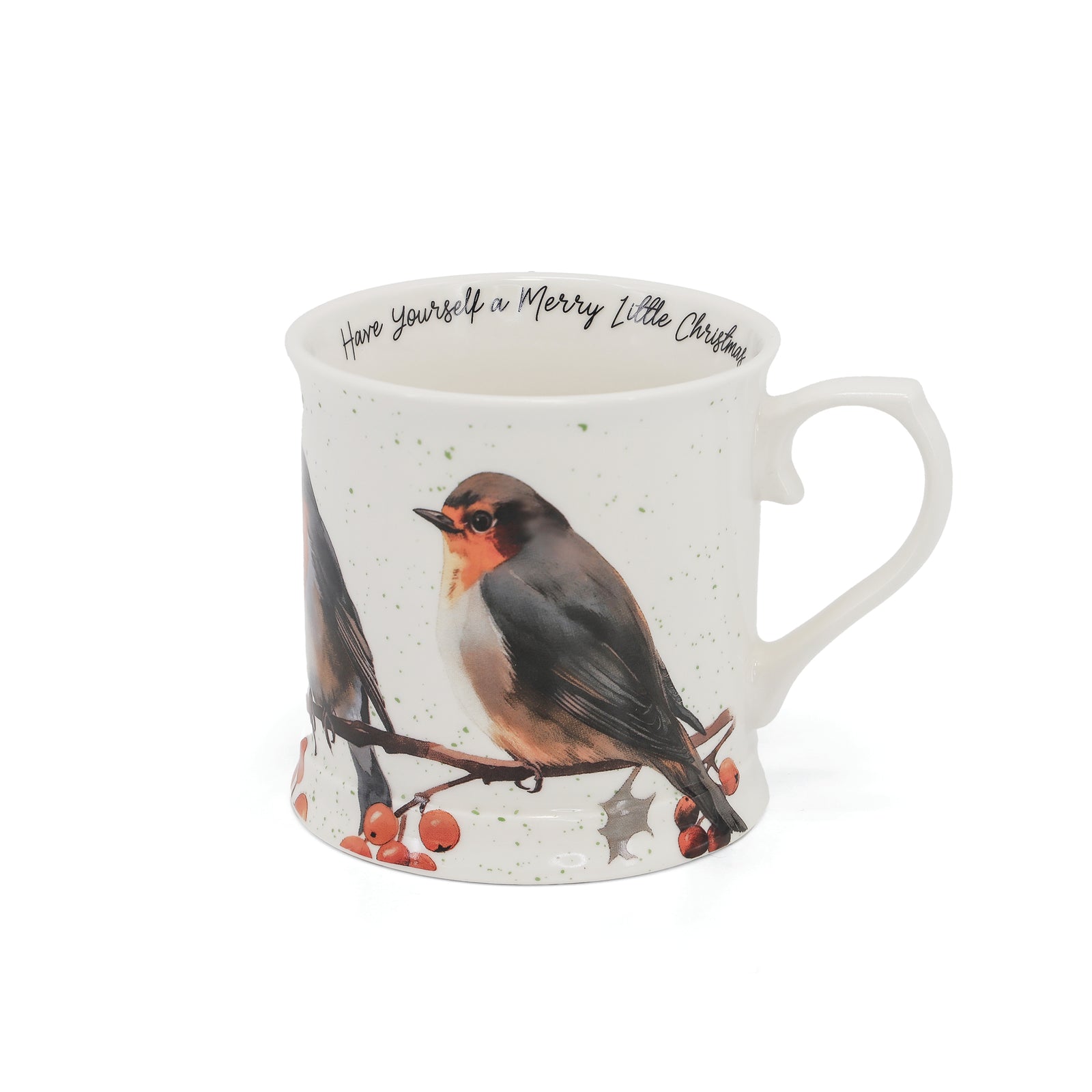 Tipperary Christmas Robins Tankard Mugs Set of 2-Goviers