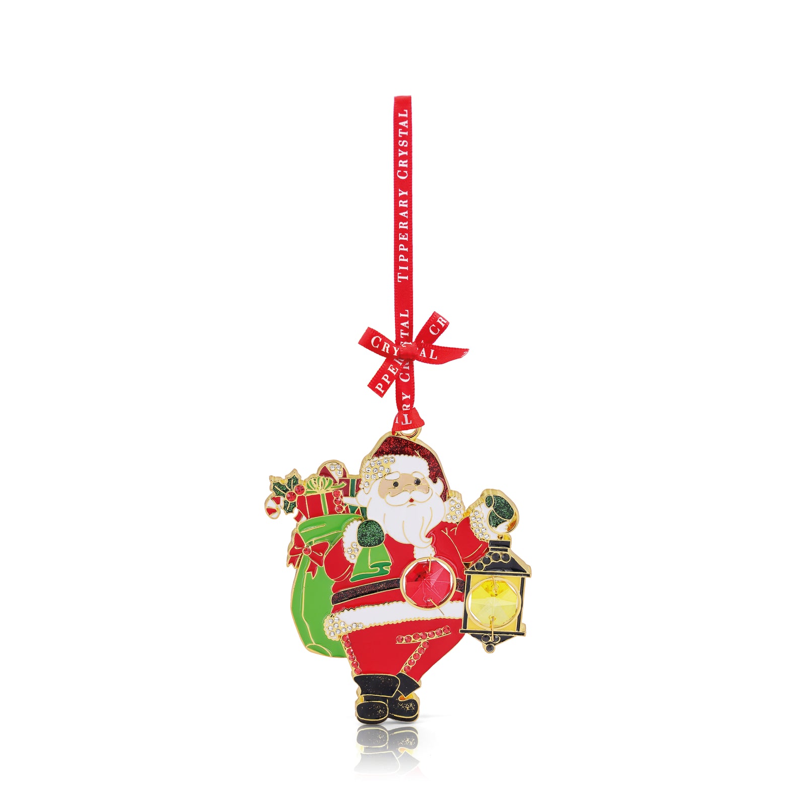 Tipperary Gem Santa with Lantern Christmas Tree Decoration-Goviers