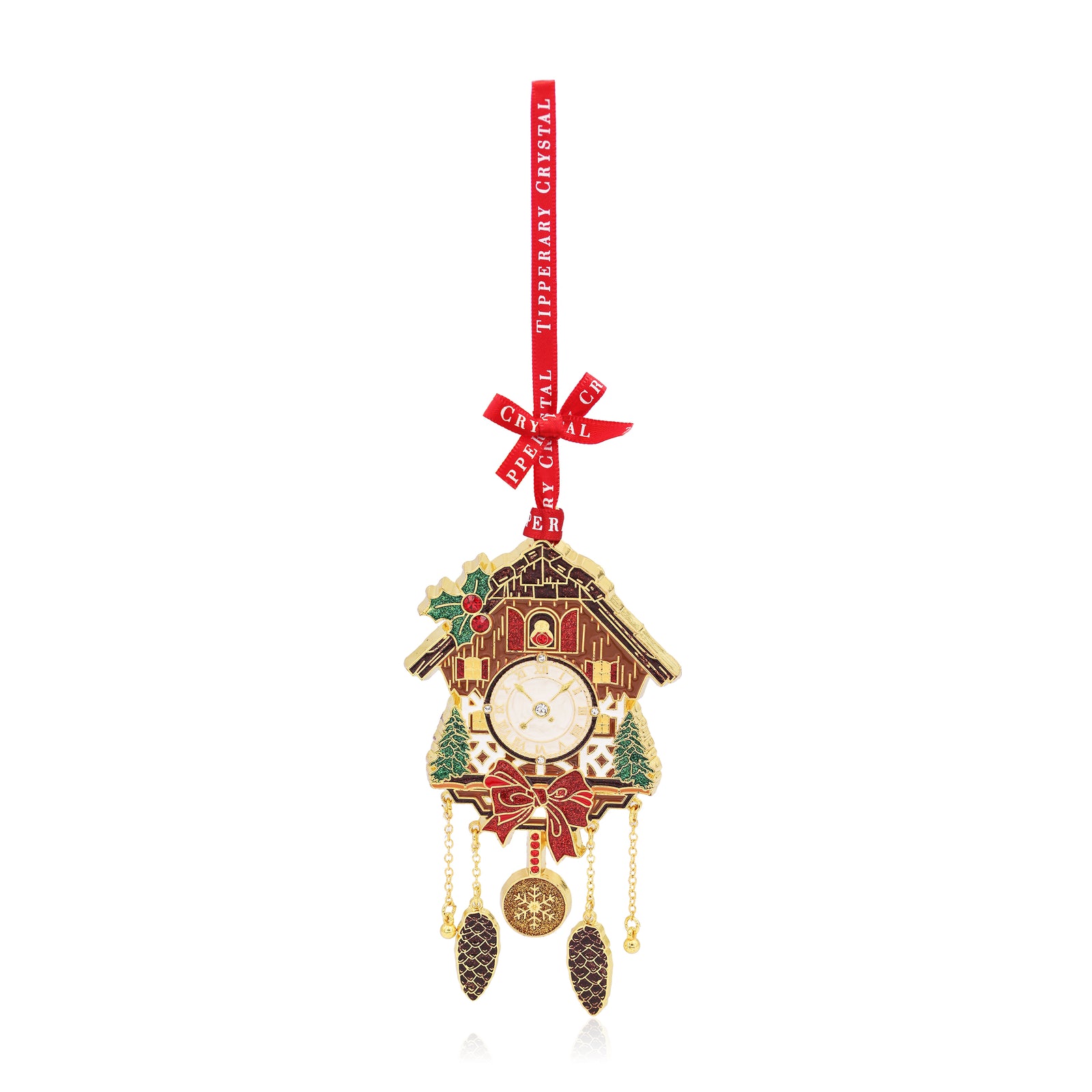 Tipperary Sparkle Cuckoo Clock Christmas Tree Decoration-Goviers