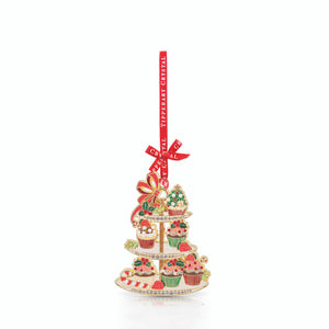 Tipperary Sparkle Tea Cake Stand Christmas Tree Decoration-Goviers