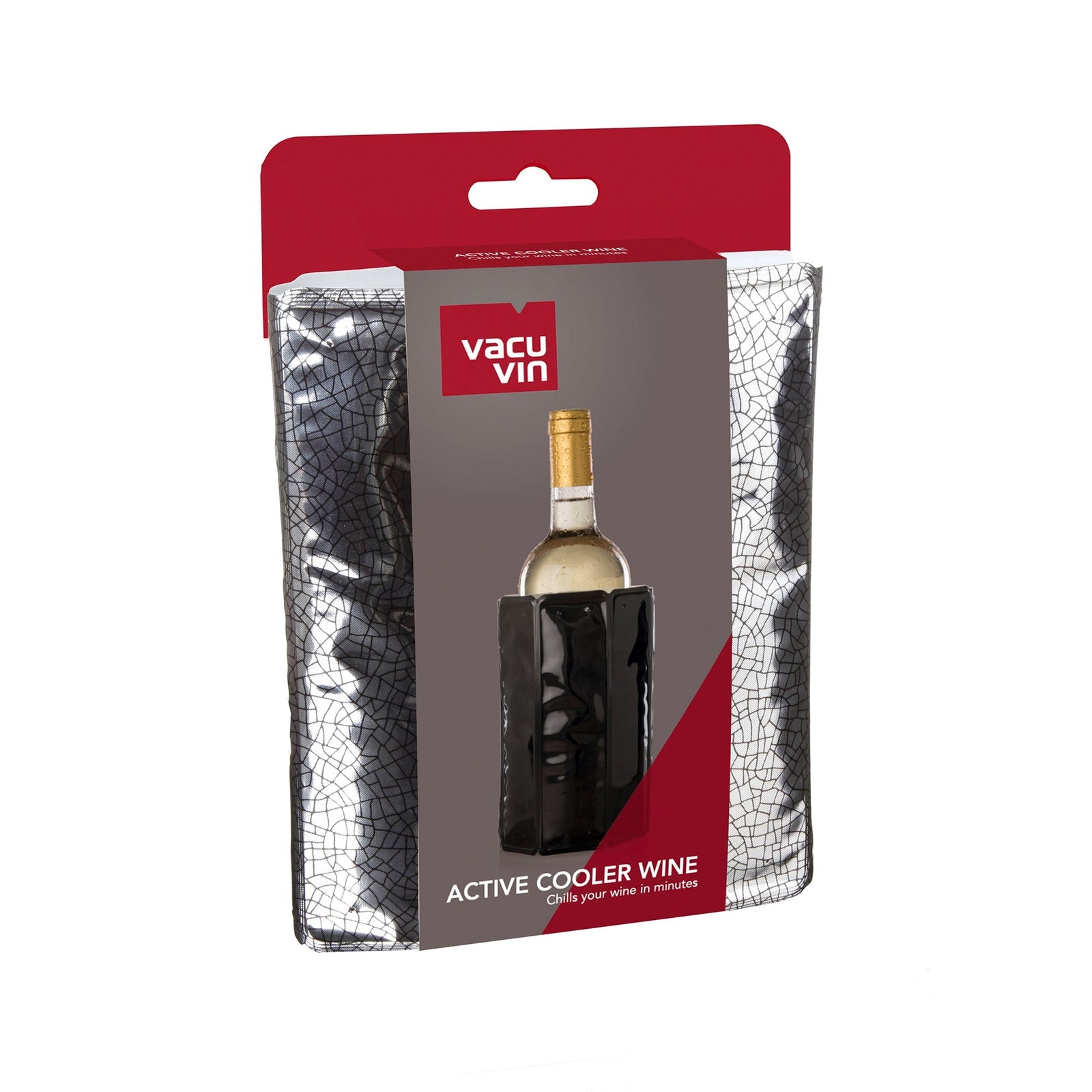 Vacu Vin Active Cooler Wine Sleeve - Silver-Goviers