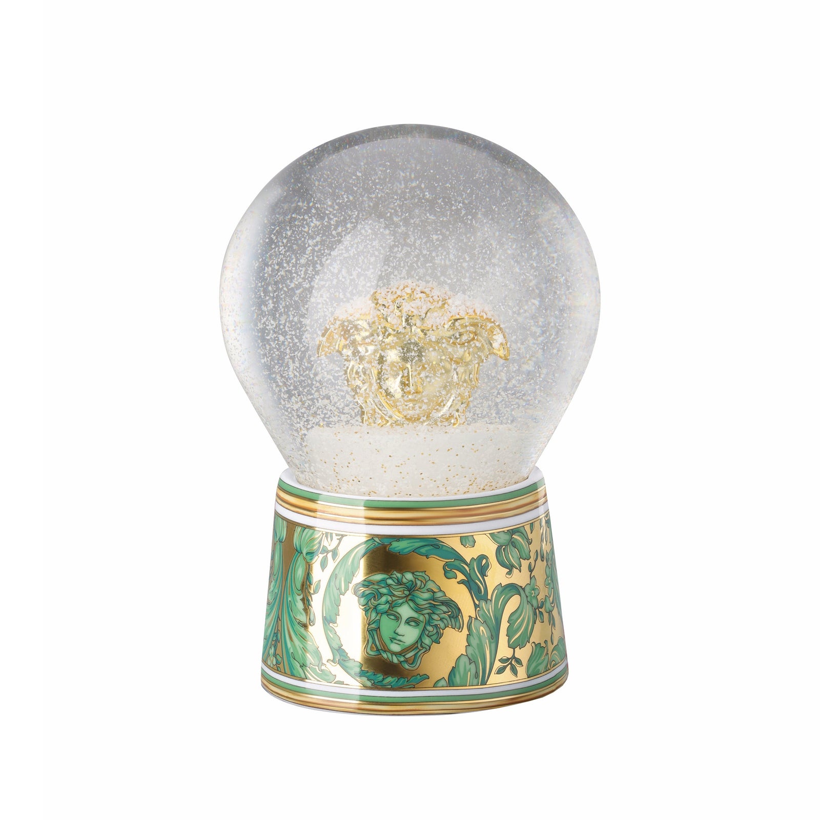 Versace Medusa Garland Green Snow Globe Small-Goviers