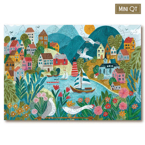 Victory Wooden Puzzles A Coastal Village MINI QT Jigsaw