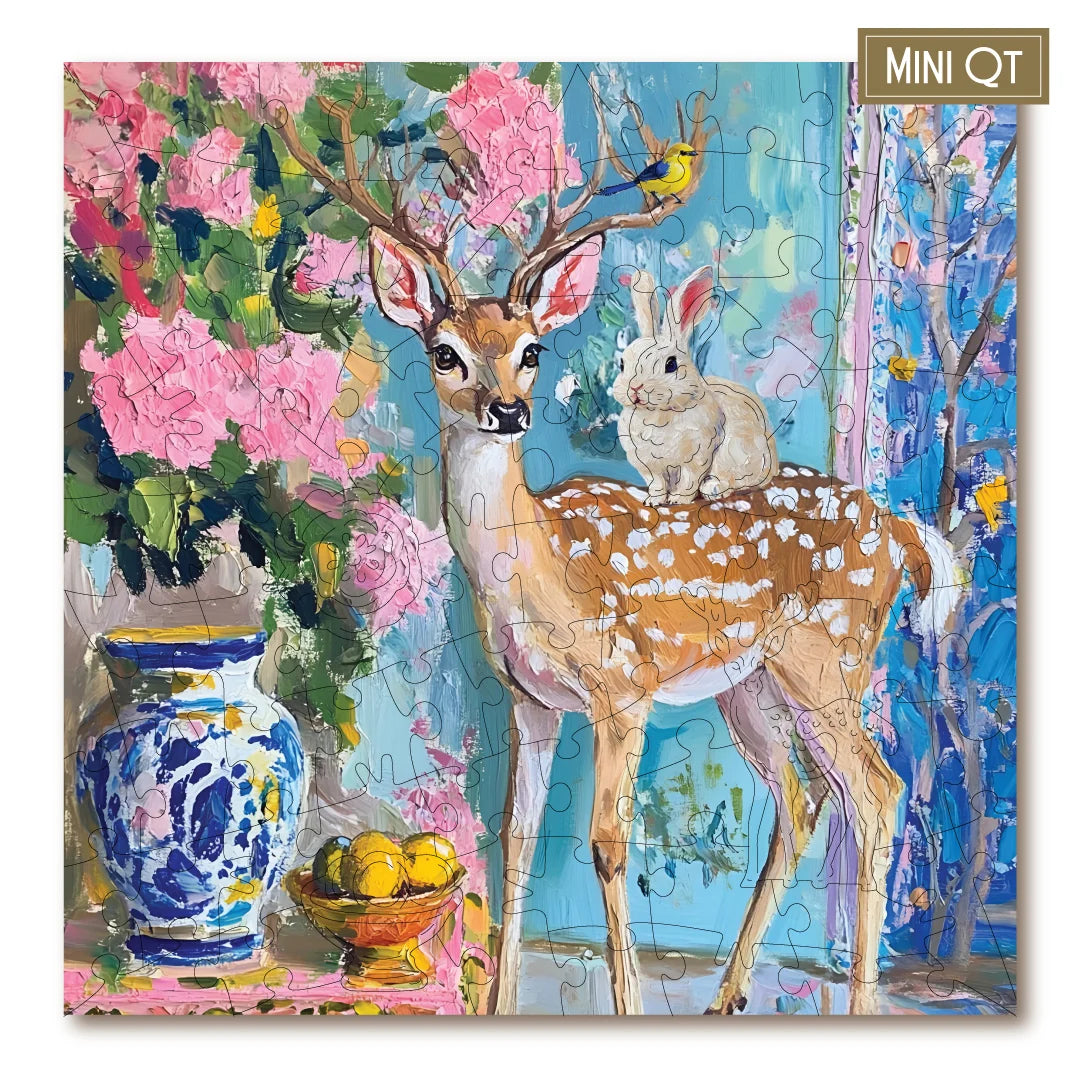 Victory Wooden Puzzles A Deer Friend MINI QT Jigsaw-Goviers