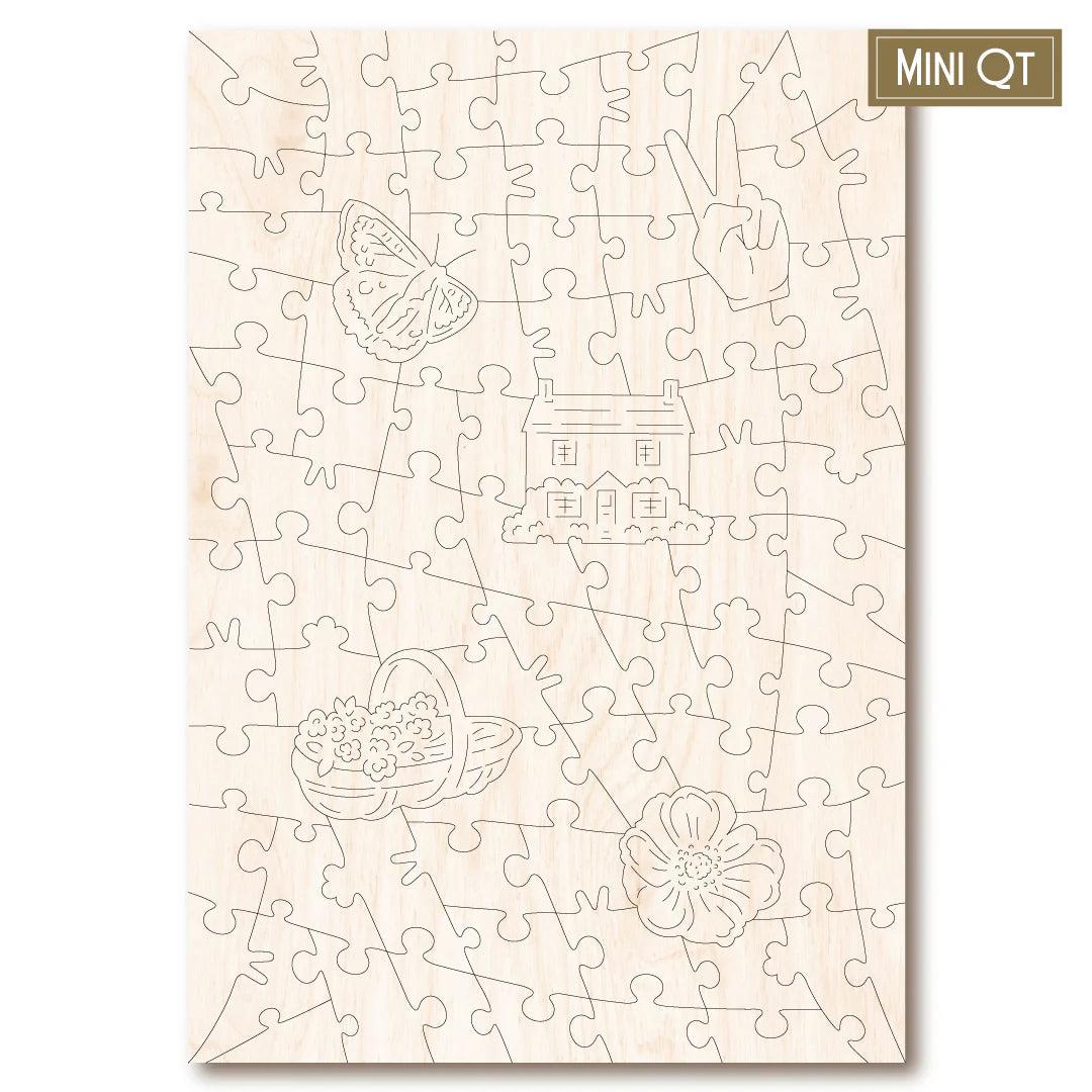 Victory Wooden Puzzles Blooming Cottage Garden Mini QT-Goviers