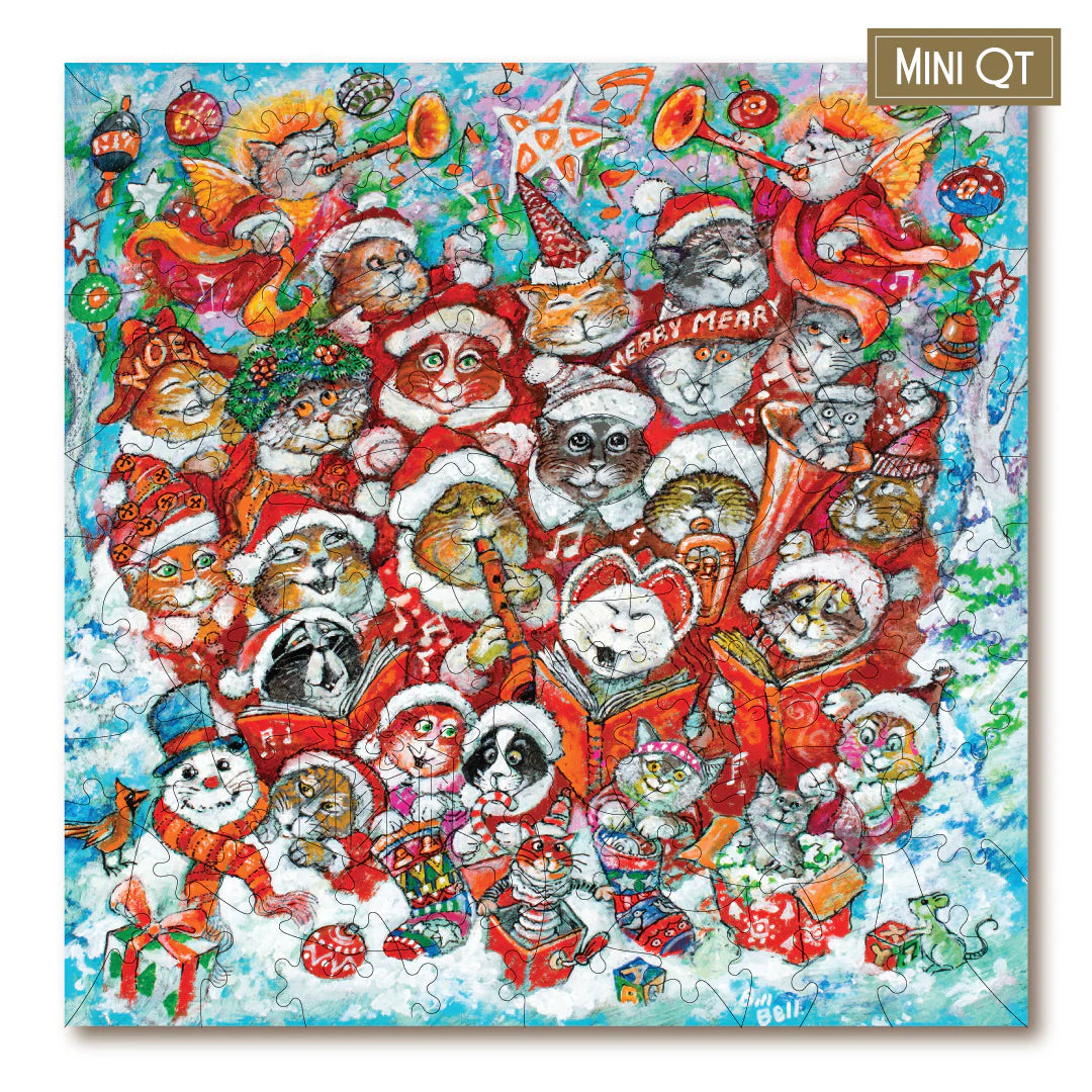 Victory Wooden Puzzles Carolling Cats Mini QT-Goviers