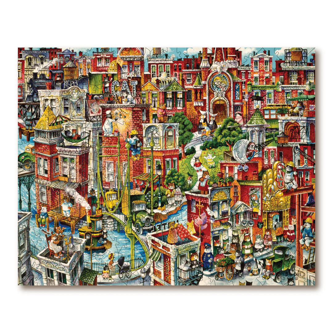 Victory Wooden Puzzles Cat City-Goviers