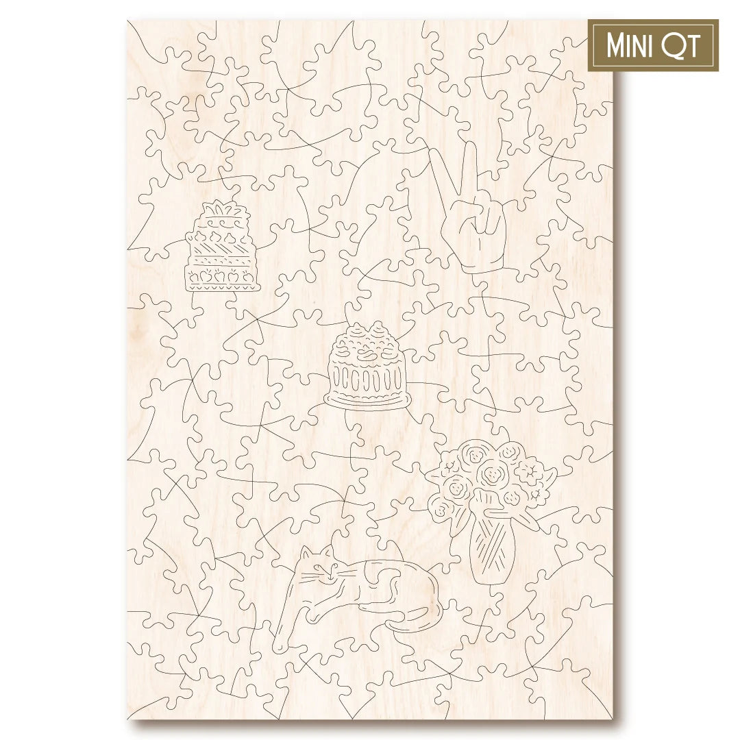 Victory Wooden Puzzles Cat Patisserie MINI QT Jigsaw-Goviers