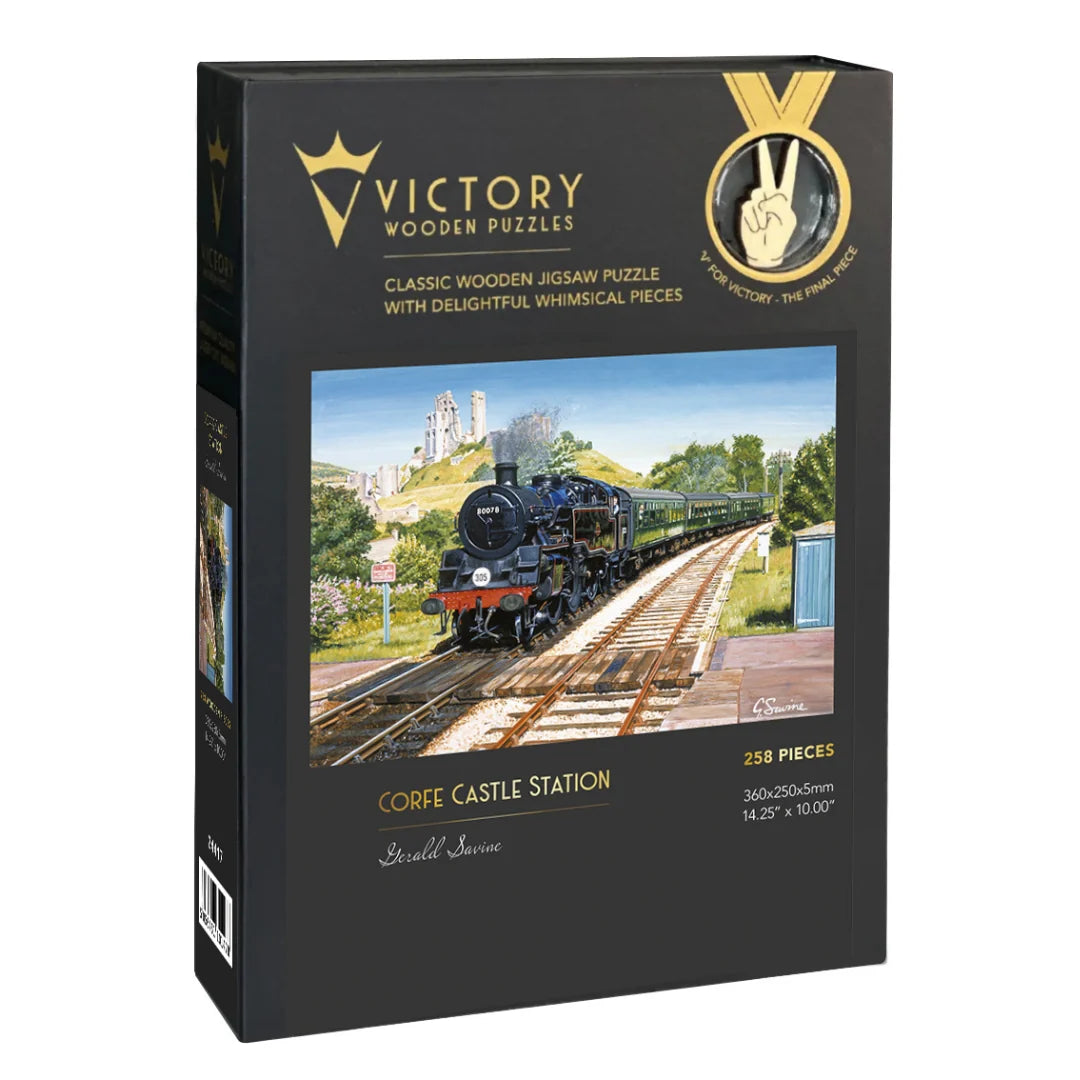 Victory Wooden Puzzles Corfe Castle Station Puzzle-Goviers