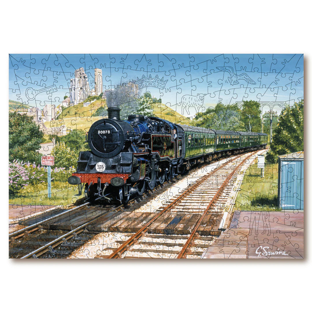 Victory Wooden Puzzles Corfe Castle Station Puzzle-Goviers