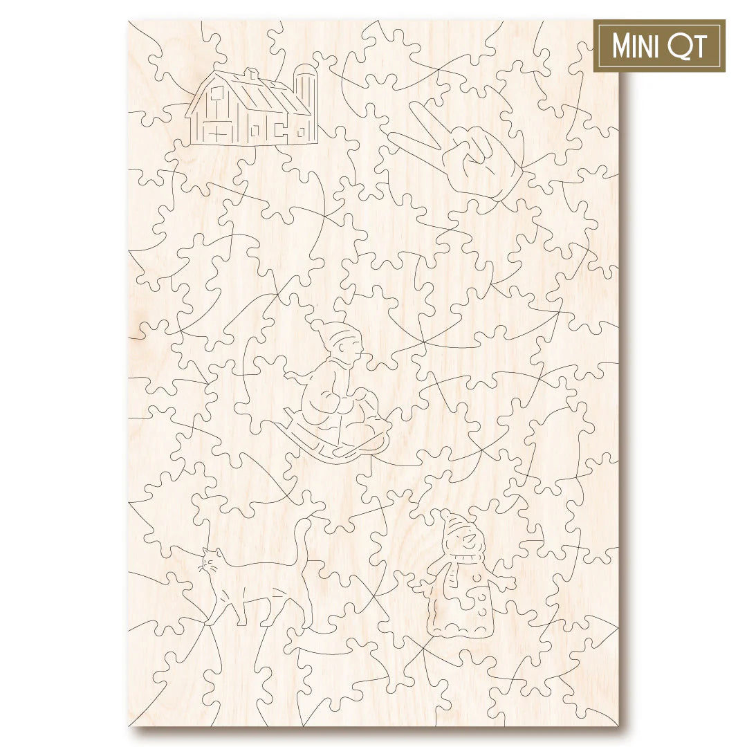 Victory Wooden Puzzles Country Winter Mini QT-Goviers