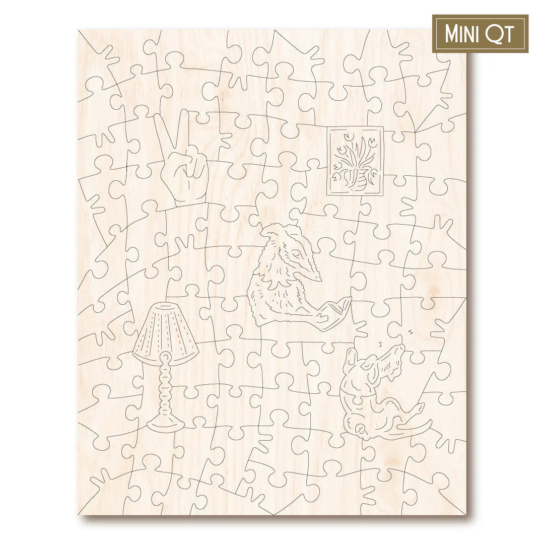 Victory Wooden Puzzles Don't Let The Dog In The Bed Mini QT-Goviers