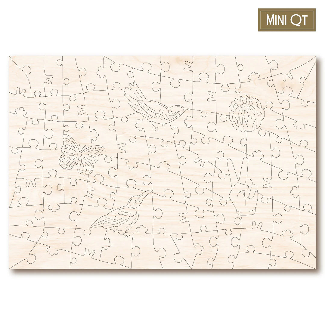 Victory Wooden Puzzles Exotic Birds MINI QT Jigsaw-Goviers