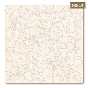 Victory Wooden Puzzles Falling Leaves & Pheasants MINI QT-Goviers