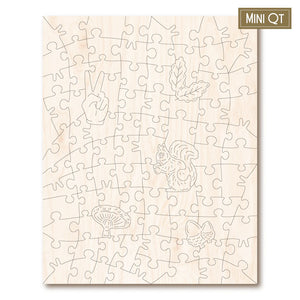 Victory Wooden Puzzles Finding Acorns Cat MINI QT Jigsaw