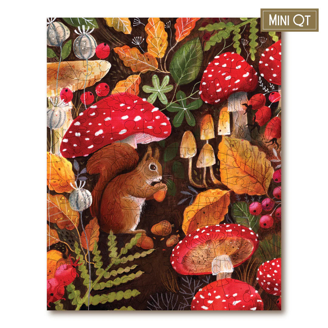 Victory Wooden Puzzles Finding Acorns Cat MINI QT Jigsaw-Goviers